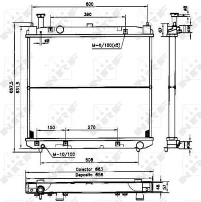 Radiator, engine cooling 52231