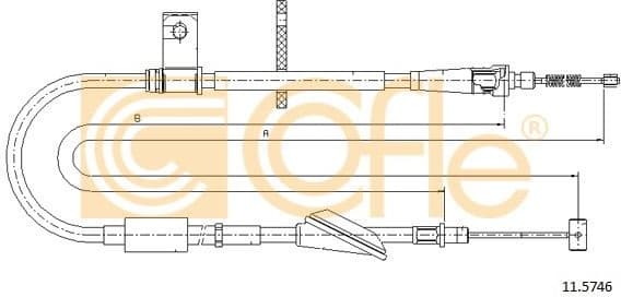 Cable Pull, parking brake 11.5746
