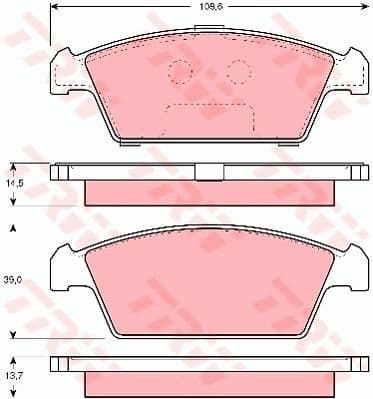 Brake Pad Set, disc brake GDB3108