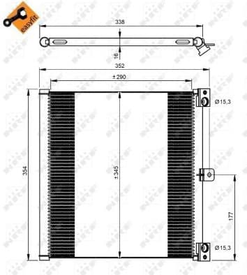 Condenser, air conditioning EASY FIT 350203
