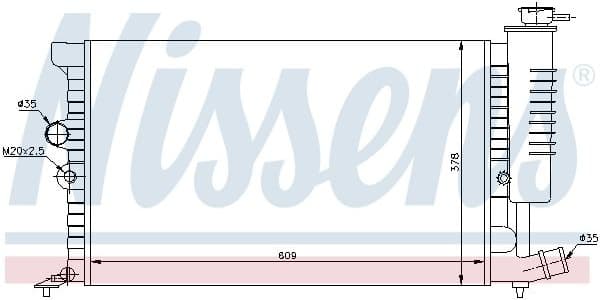 Radiator, engine cooling 61399A