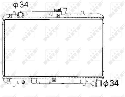Radiator, engine cooling 53351