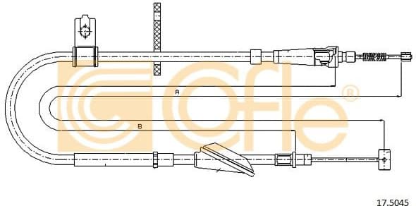 Cable Pull, parking brake 17.5045