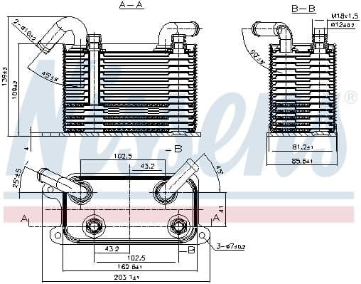 Oil Cooler, automatic transmission 90722