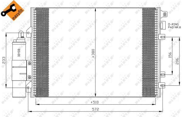 Condenser, air conditioning EASY FIT 35967