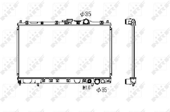 Radiator, engine cooling 516658