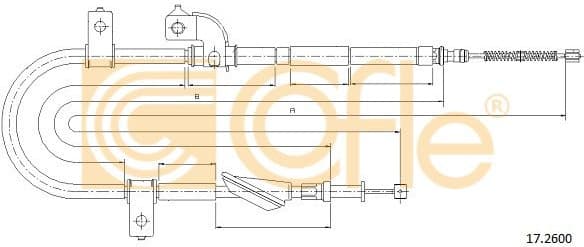 Cable Pull, parking brake 17.2600