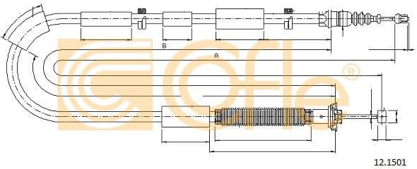 Cable Pull, parking brake 12.1501