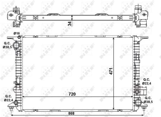 Radiator, engine cooling 58439