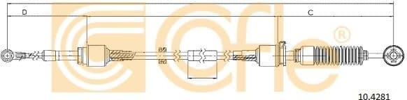 Cable Pull, manual transmission 10.4281