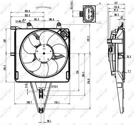Fan, engine cooling 47431