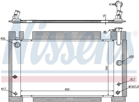 Radiator, engine cooling 646809