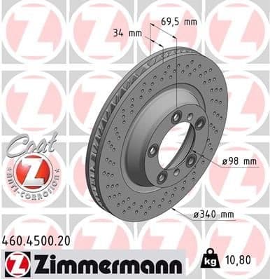 Brake Disc COAT Z 460.4500.20