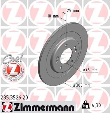 Brake Disc COAT Z 285.3526.20