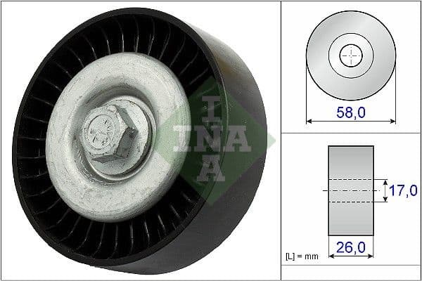 Deflection/Guide Pulley, V-ribbed belt 532066910
