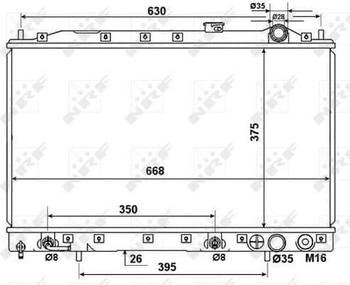Radiator, engine cooling 53274