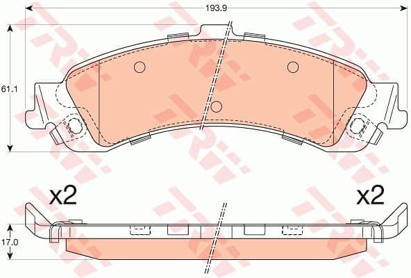 Brake Pad Set, disc brake GDB4454