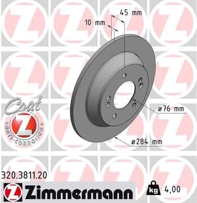 Brake Disc COAT Z 320.3811.20