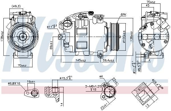 Compressor, air conditioning ** FIRST FIT ** 890068