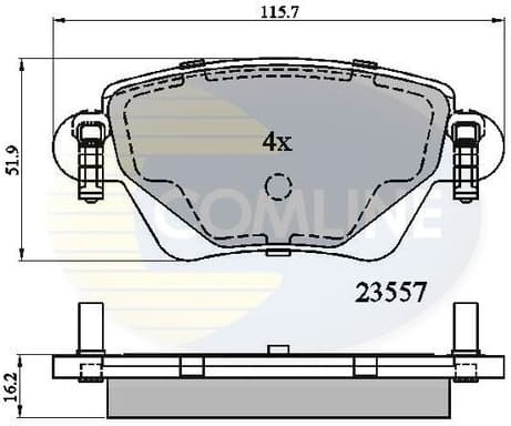 Brake pads rear CBP01114
