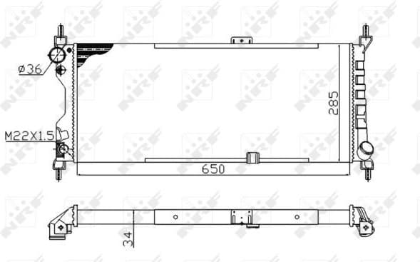 Radiator, engine cooling Economy Class 507522A