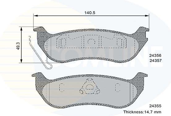 Brake pads rear CBP36087