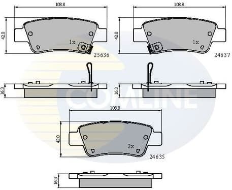 Brake pads rear CBP31674