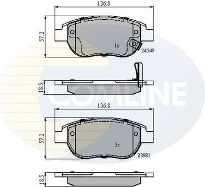 Brake pads front CBP31038