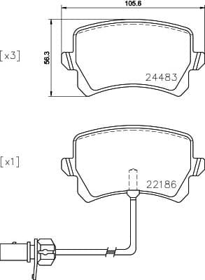 Brake Pad Set, disc brake PRIME LINE P85142