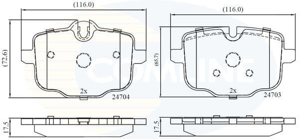 Brake pads rear CBP06072
