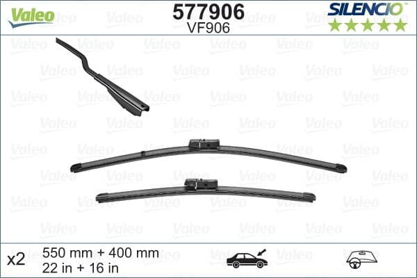 Wiper Blade SILENCIO FLAT BLADE SET 577906