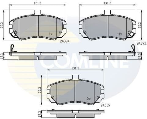 Brake pads front CBP31197