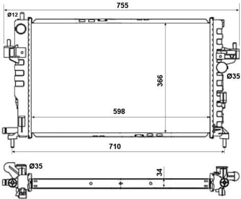 Radiator, engine cooling EASY FIT 58282