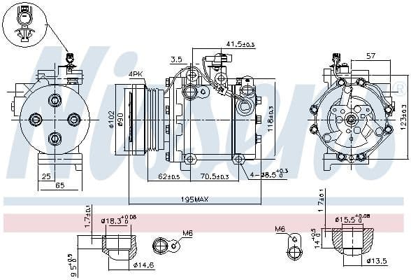 Compressor, air conditioning ** FIRST FIT ** 89349