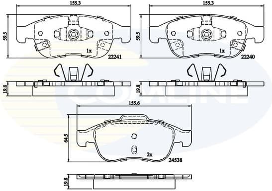 Brake pads front CBP32293