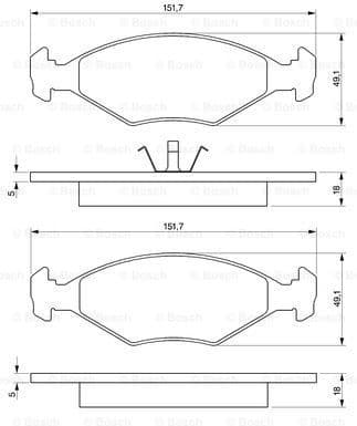 Brake Pad Set, disc brake 0986424514