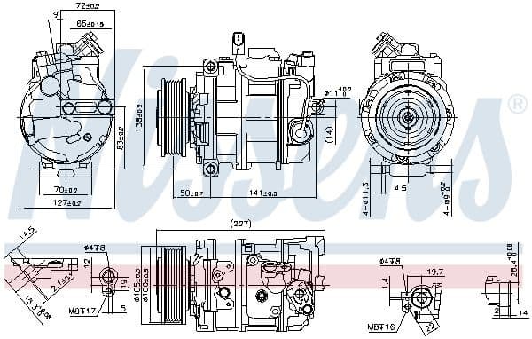 Compressor, air conditioning ** FIRST FIT ** 890173