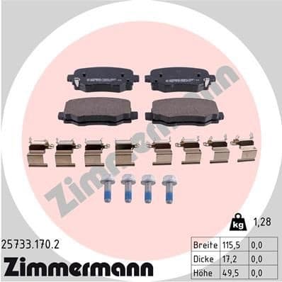 Brake Pad Set, disc brake 25733.170.2