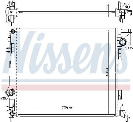 Radiator, engine cooling 637663