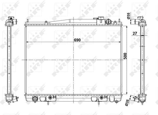 Radiator, engine cooling EASY FIT 56088