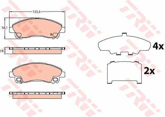Brake Pad Set, disc brake GDB3644