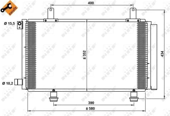 Condenser, air conditioning EASY FIT 35782