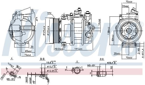 Compressor, air conditioning ** FIRST FIT ** 890140