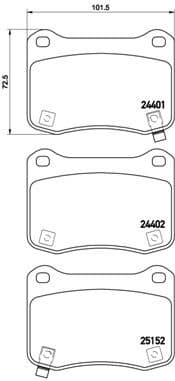 Brake Pad Set, disc brake PRIME LINE P83134