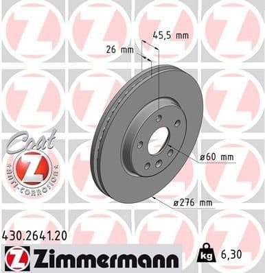 Brake Disc COAT Z 430.2641.20