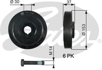 Belt Pulley, crankshaft DriveAlign™ TVD1006A