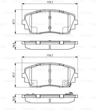 Brake Pad Set, disc brake 0986494688 - image 7