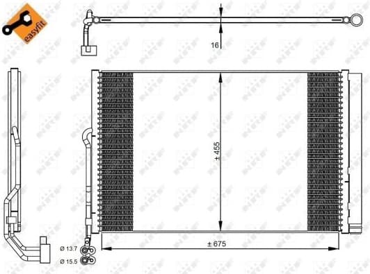 Condenser, air conditioning EASY FIT 350324
