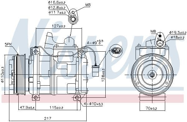 Compressor, air conditioning ** FIRST FIT ** 89147