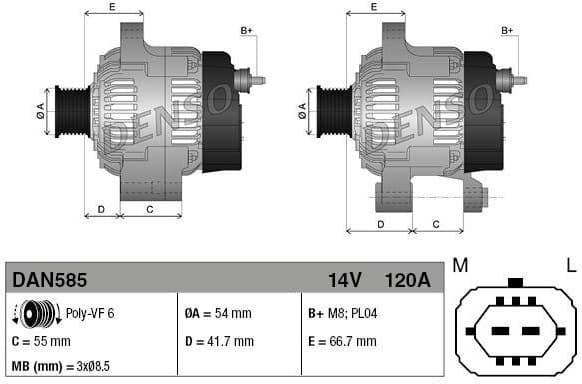 Alternator DAN585 - image 3